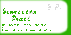 henrietta pratl business card